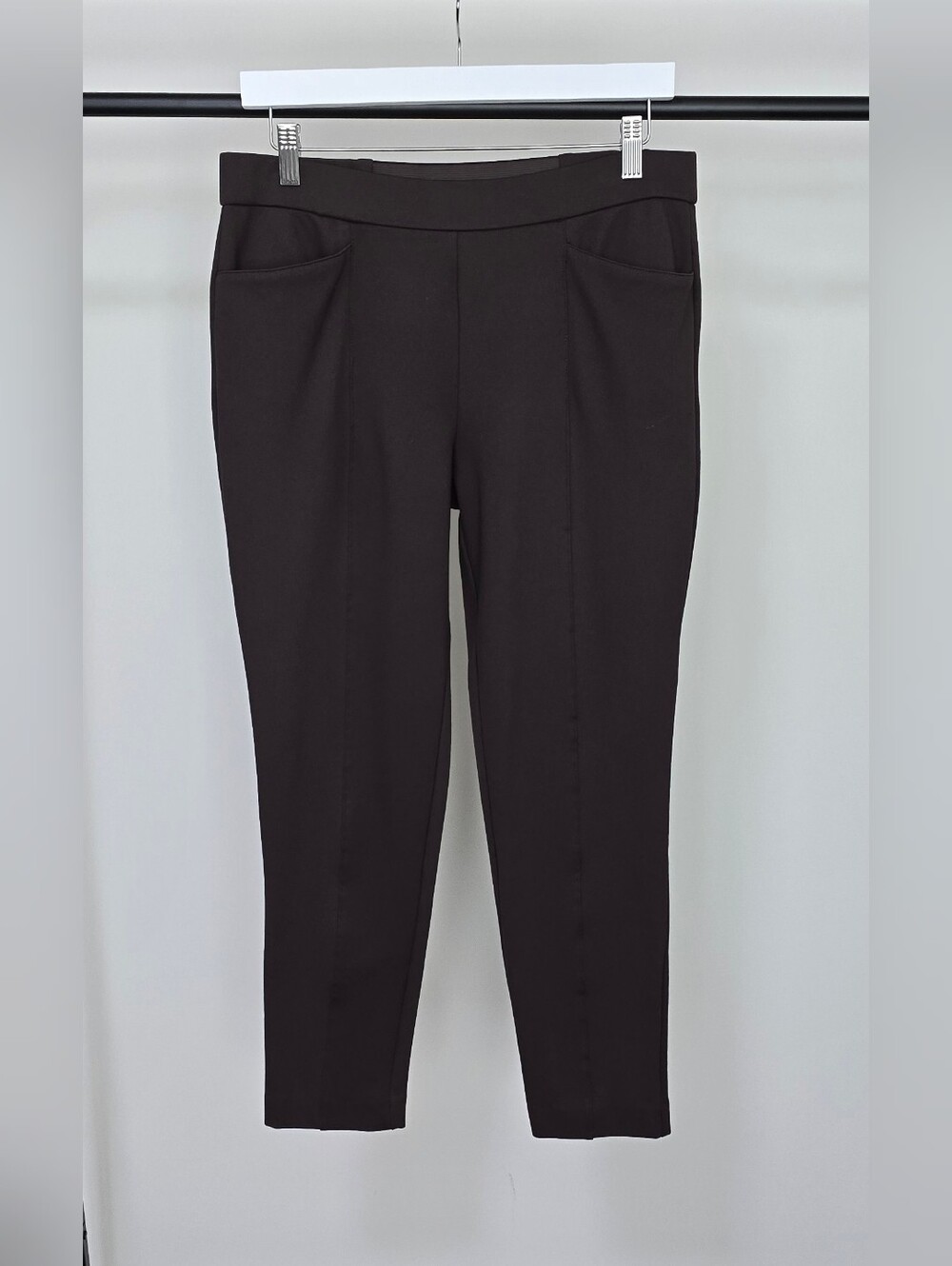 Anne Klein Dark Brown Ankle Ponte Pants